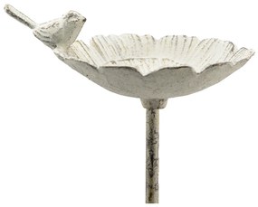 Zapichovacie napájadlo pre vtáky Kyle, 100x19 cm, kov, biela