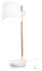 Ideal Lux 282091 AXEL stolná lampička 1xE27 biela, drevo