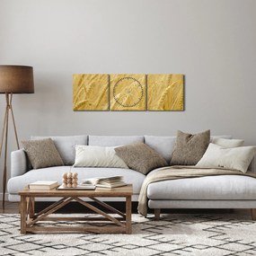 Obraz - Jačmeň (s hodinami) (90x30 cm)