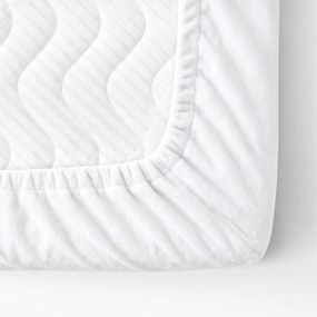 Goldea mikroplyšová elastická plachta deluxe – biela 180 x 200 cm