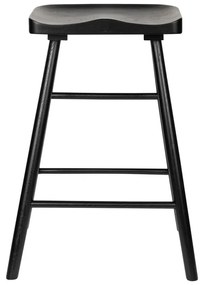 Čierna barová stolička z dubového dreva (výška sedadla 65,5 cm) Vander – White Label