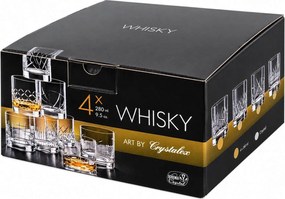 Crystalex poháre Matte Zig 280 ml 4 ks