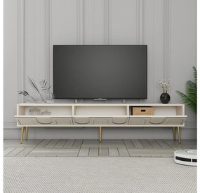 TV stolík/skrinka Bipemu 3 (krémová + zlatá) . Vlastná spoľahlivá doprava až k Vám domov. 1095681