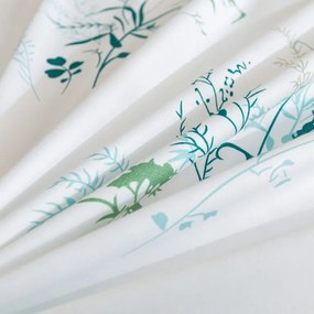 Mikroflanelové obliečky VERDELLE bielo-zelené Rozmer obliečky: 2 ks 70 x 90 cm | 200 x 220 cm