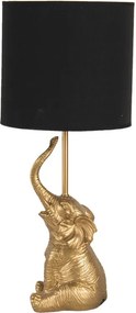 Zlato čierna stolná lampa Sloníča - Ø 20 * 46 cm / E27