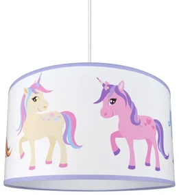 LAMPDAR Detský luster na lanku PONY/UNICORN 1xE27/60W/230V SA1022