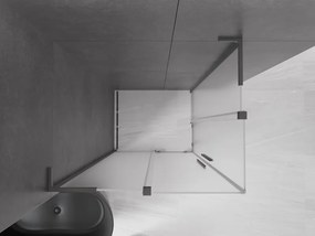 Mexen Velar L Duo, sprchový kút s posuvnými dverami 90 x 80 cm, 8mm sklo námraza, brúsený grafit, 871-090-080-02-33-66