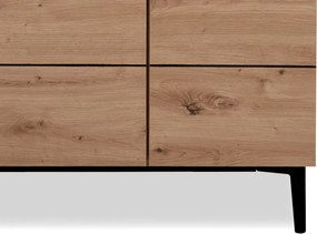 Skrinka 2-dverová Nola, dub artisan/čierna