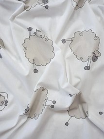 Bavlnená obliečka na vankúš Renforcé 70 × 90 cm – Ovečky Morning Yoga