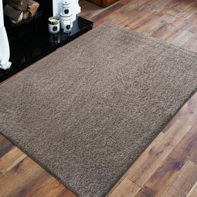 Hnedý shaggy koberec Camel s protišmykovou úpravou | 20 mm vlas Rozmer: 60x100 cm