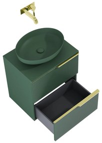Elita Soho, umývadlová skrinka 60x45x64 cm 2S, zelená matná, ELT-169081