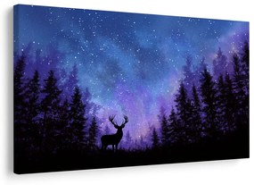 Obraz vianočný jeleň v magickom lese