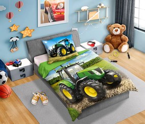 Bavlnené detské obliečky Homa TRACTOR 140x200 cm