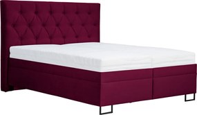 Posteľ Amy 180x200 cm, vínovo červená látka