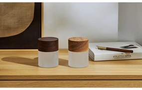 Stmievateľná stolová lampa v prírodnej farbe so skleneným tienidlom (výška 10,5 cm) Lemelia - Gingko