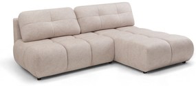 Rozkladacia rohová sedačka Lerio pravá - svetlobéžová hydrofóbna pletenina Blur 02