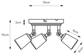 Markslöjd 108980 - Bodové svietidlo TINY 3xGU10/7W/230V mosadz