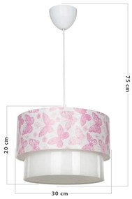 Bielo-ružové detské svietidlo – Squid Lighting