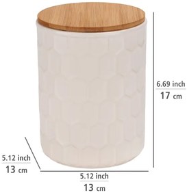 WENKO 54222100 - Úložný box MAYA 13x17 cm biela/hnedá