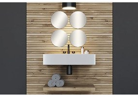 TENDANCE Zrkadlo Levi Round, strieborné, sada 4ks