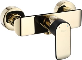 Rea Bloom, sprchová batéria s bodovou ručnou sprchovou sadou, čierna-zlatá, REA-B9938