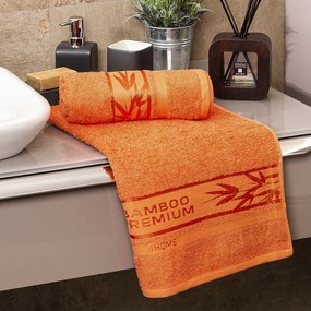 4Home Sada Bamboo Premium osuška a uterák oranžová, 70 x 140 cm, 50 x 100 cm