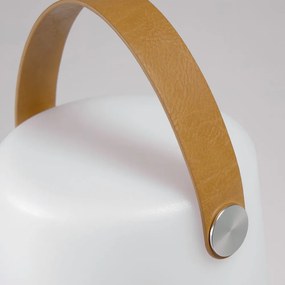 Bielo-hnedá vonkajšia lampa Kave Home Dialma