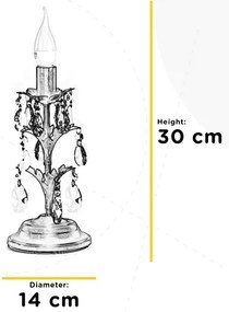 ONLI - Stolná lampa TERESA 1xE14/6W/230V biela