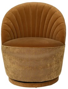 Hnedé zamatové kreslo Dutchbone Madison