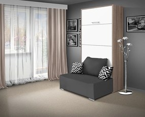 Nabytekmorava Sklápacia posteľ s pohovkou VS 21058P 200x90 farba pohovky: Modrá, Typ farebného prevedenia: Agát / dvere biele