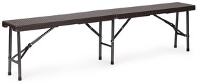 ModernHome Záhradný stôl 180cm + 2 lavice, ratanová banketová súprava