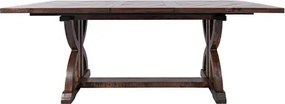 Jedálenský rozkladací stôl Avola 152/198 cm z masívu tmavohnedý