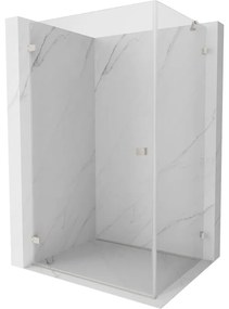 Mexen Lunar-B, výklopný sprchový kút ľavý 85 x 80 cm, 8mm číre sklo, oceľový profil, 832-085-080-97-00-L