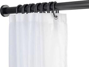 Čierna teleskopická tyč do kúpeľne Wenko Luz, dĺžka 110-185 cm