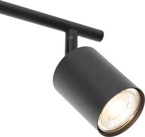 Priemyselné bodové svetlo čierne s dreveným sklonom 3-svetlo - Jeana