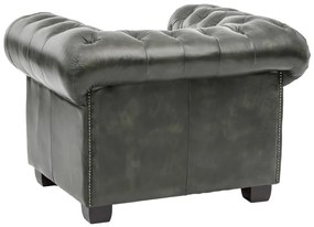furniture-nabytek.cz - Masívne kreslo Chesterfield z pravej kože, zelené – 100×90×72 cm