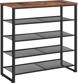 Botník Vasagle Mugy 75 cm čierny/hnedý