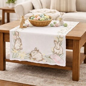 Veľkonočný obrus Veľkonočná lúka 40x110cm TiaHome