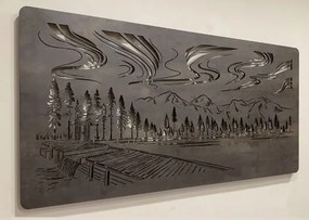 Led obraz Polárna žiara RGBW na batériu