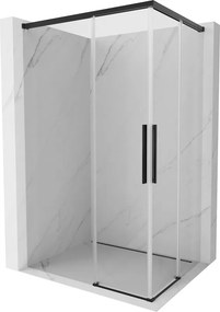 Mexen Rox, Duo posuvný sprchový kút 95 x 80 cm, číre sklo, čierny profil, 8C2D-095-080-70-00