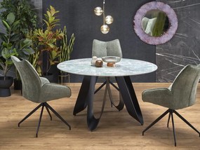 Jedálenský stôl Giacomo (zelený mramor + čierna) (pre 4 osoby). Vlastná spoľahlivá doprava až k Vám domov. 1092394