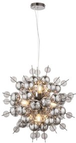 Endon 81583 - Luster na lanku JOULES 9xE14/7W/230V lesklý chróm/dymová