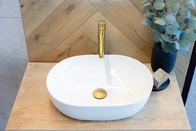 Laveo Lomami, umývadlo na dosku 485x350x135 mm, biela lesklá, LAV-VUL_6248