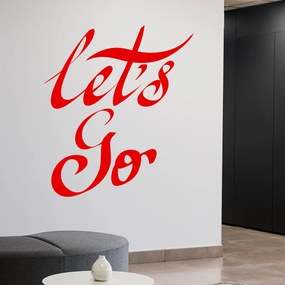 Veselá Stena Samolepka na stenu na stenu Let’s Go Farba: černá