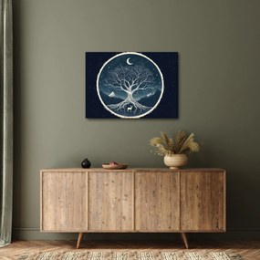 Obraz – Magický strom s jeleňom II. (70x50 cm)