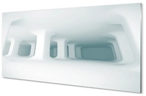 Sklenený obraz Biela 3d podpora 100x50 cm