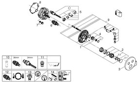 GROHE 29120000 - Termostatická podomietková sprchová batéria GROHTHERM SMARTCONTROL + držiak, chróm