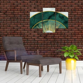 Obraz - Tvary so zlatou textúrou (90x60 cm)