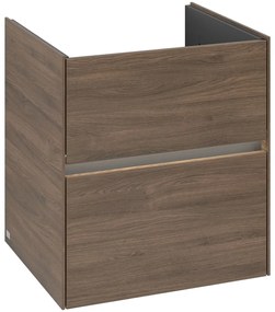 VILLEROY &amp; BOCH Collaro závesná skrinka pod umývadlo, 2 zásuvky, s LED osvetlením, 561 x 480 x 610 mm, Arizona Oak, C142B0VH