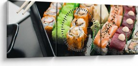 Obraz - Sushi (s hodinami) (90x30 cm)